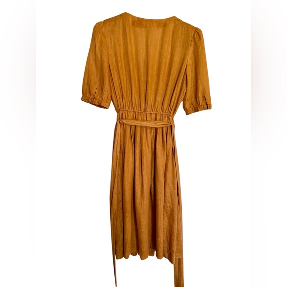 Voir Made By Sanyo | Vintage Pleated Dress | Mustard Yellow | S - Picture 6 of 8